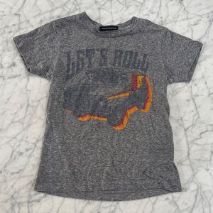 Tiny Whales Lets Roll Car Kids T-Shirt Sz 4T